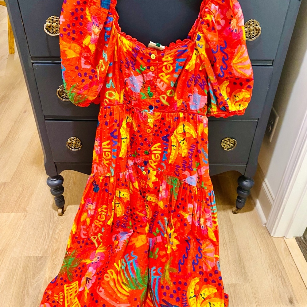 FARM Rio Vibrant Multicolor Midi Dress